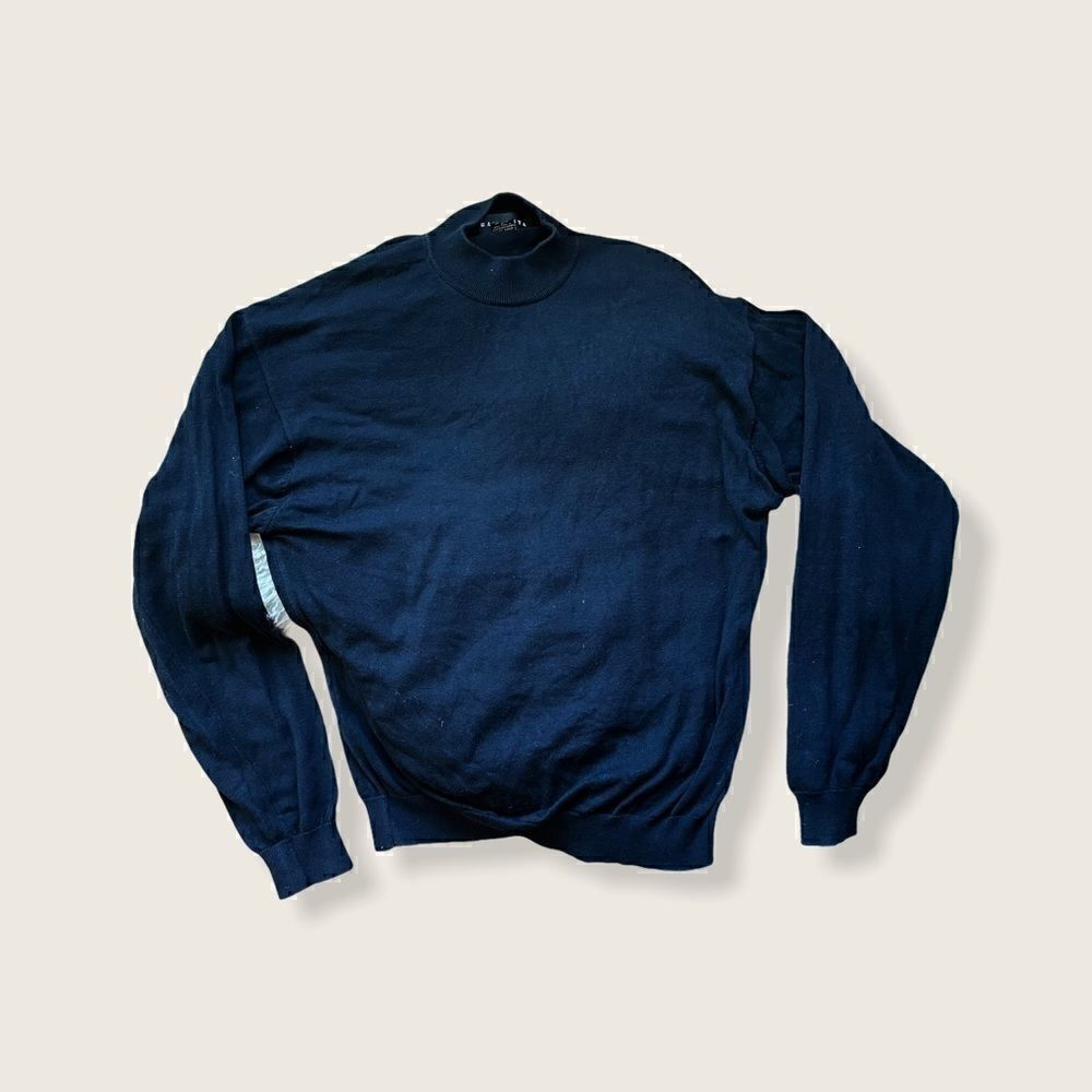 Baracuta Men’s Silk Blend  Black Crew Neck Sweater XL